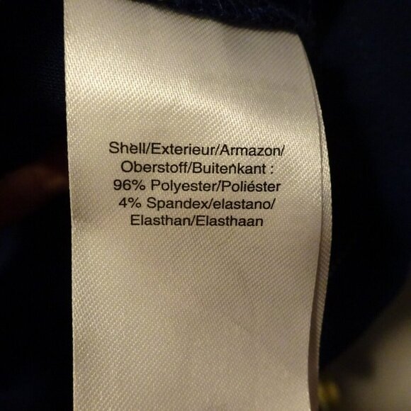 DKNY Pre-Loved Size 14 Navy Sleeveless Zip-Up Polyester Spandex Jumpsuit - Picture 6 of 12